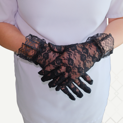 Black Lace Gloves قفاز دانتيل
