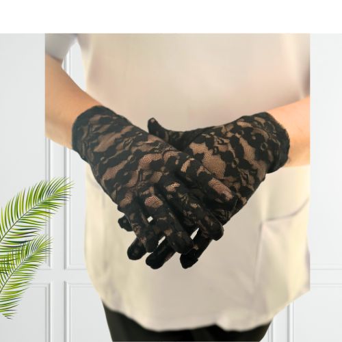 Black Lace Gloves
