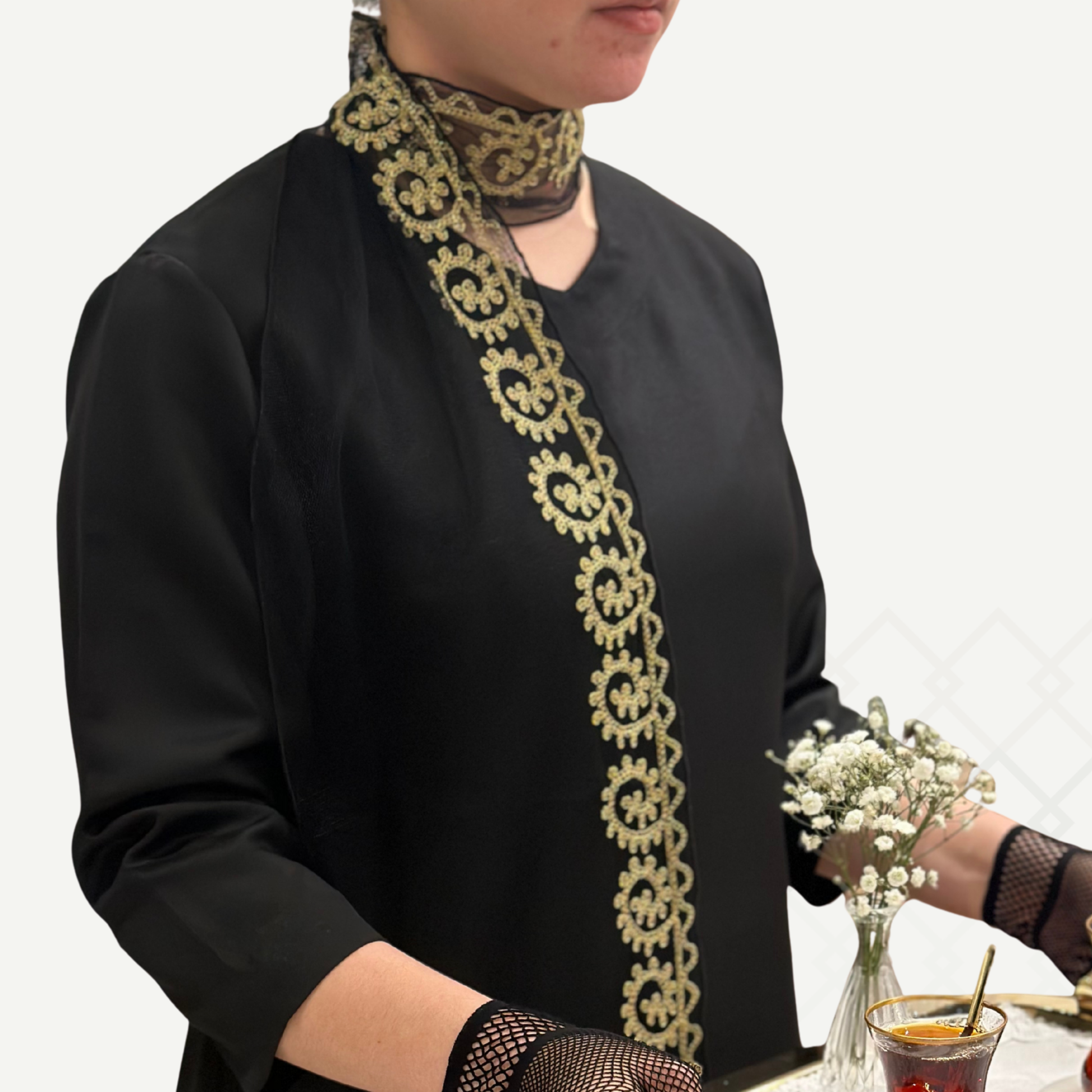 Ramadan Gold Scarf وشاح رمضان ذهبي