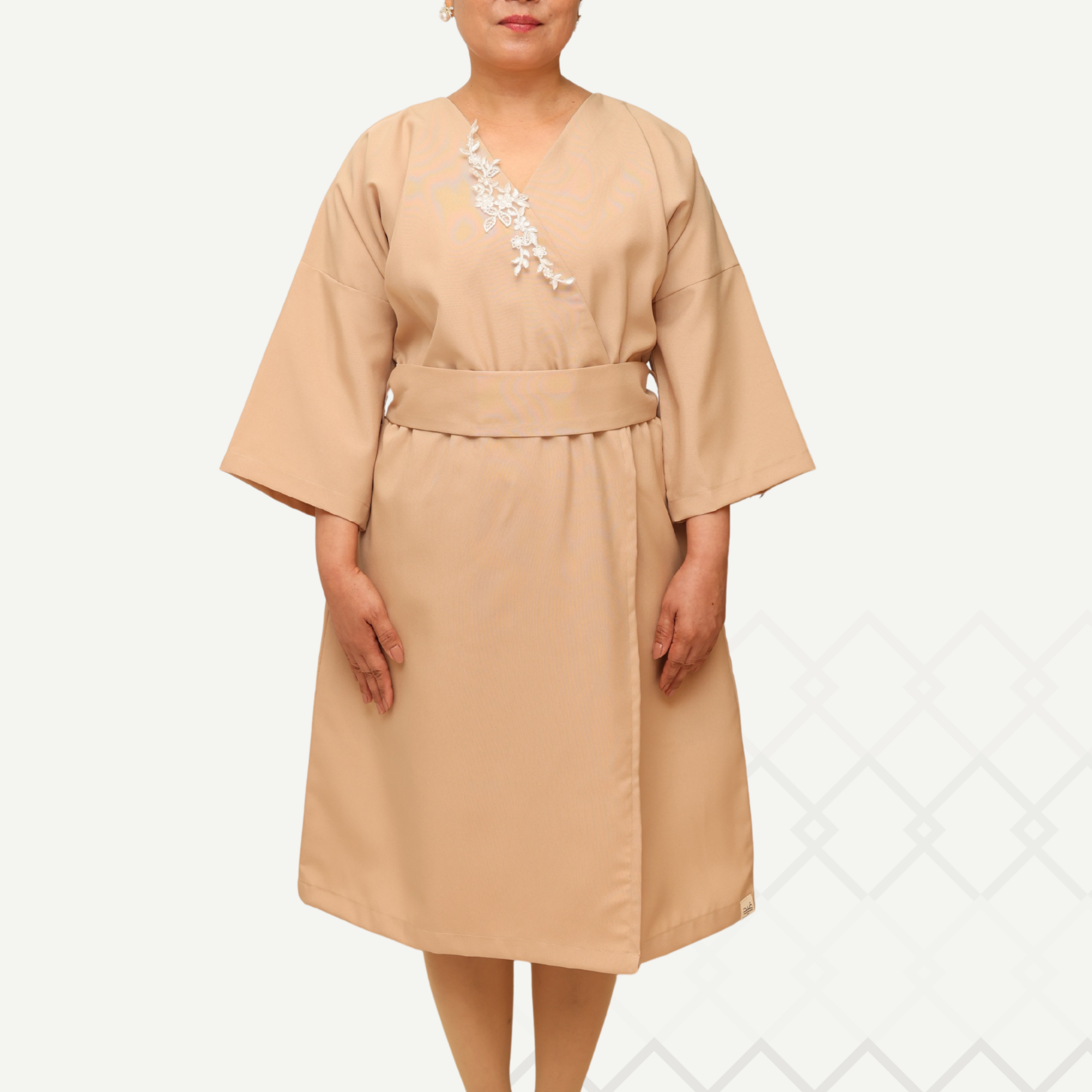 Azza Beige Dress فستان عزة