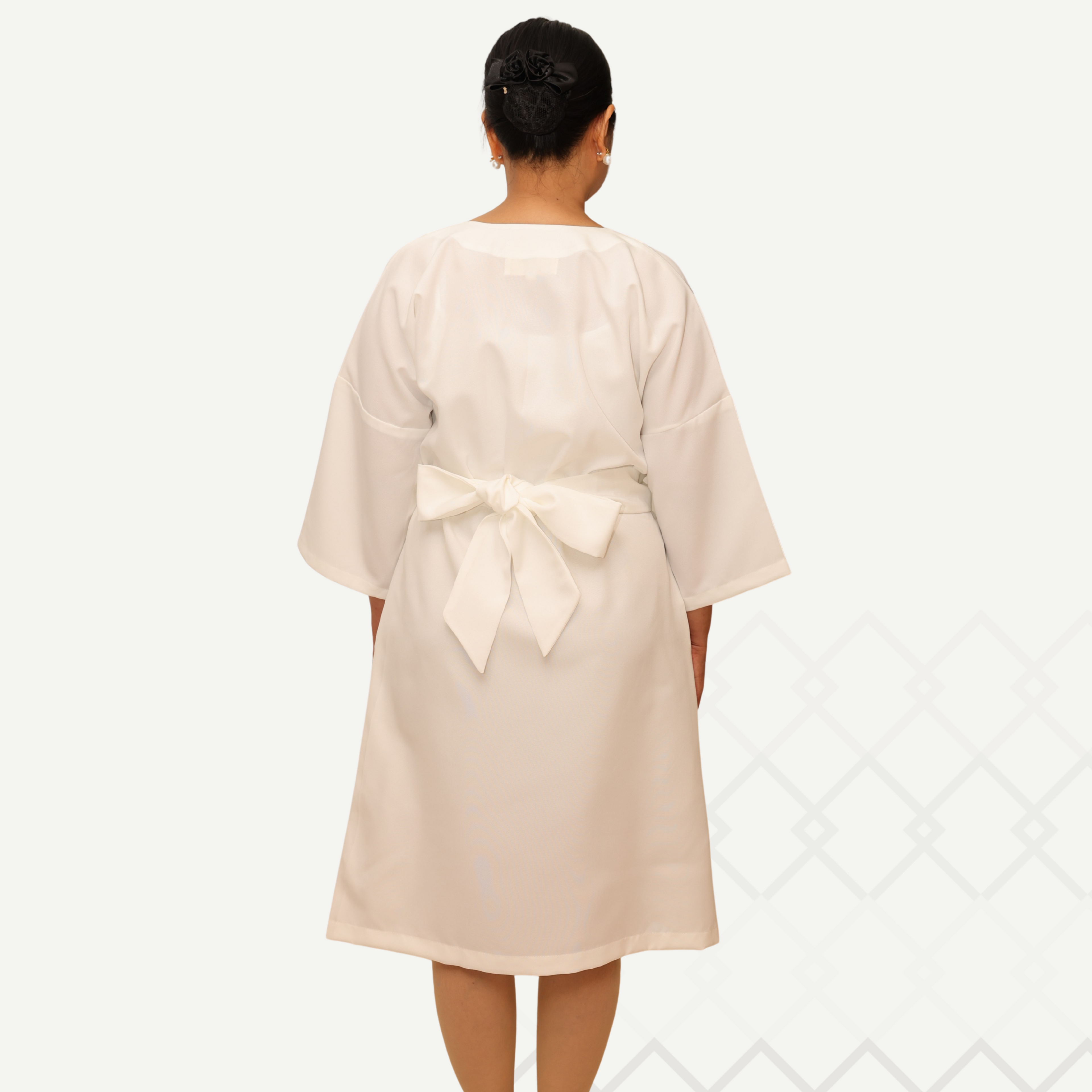 Azza Off-White Dress فستان عزة