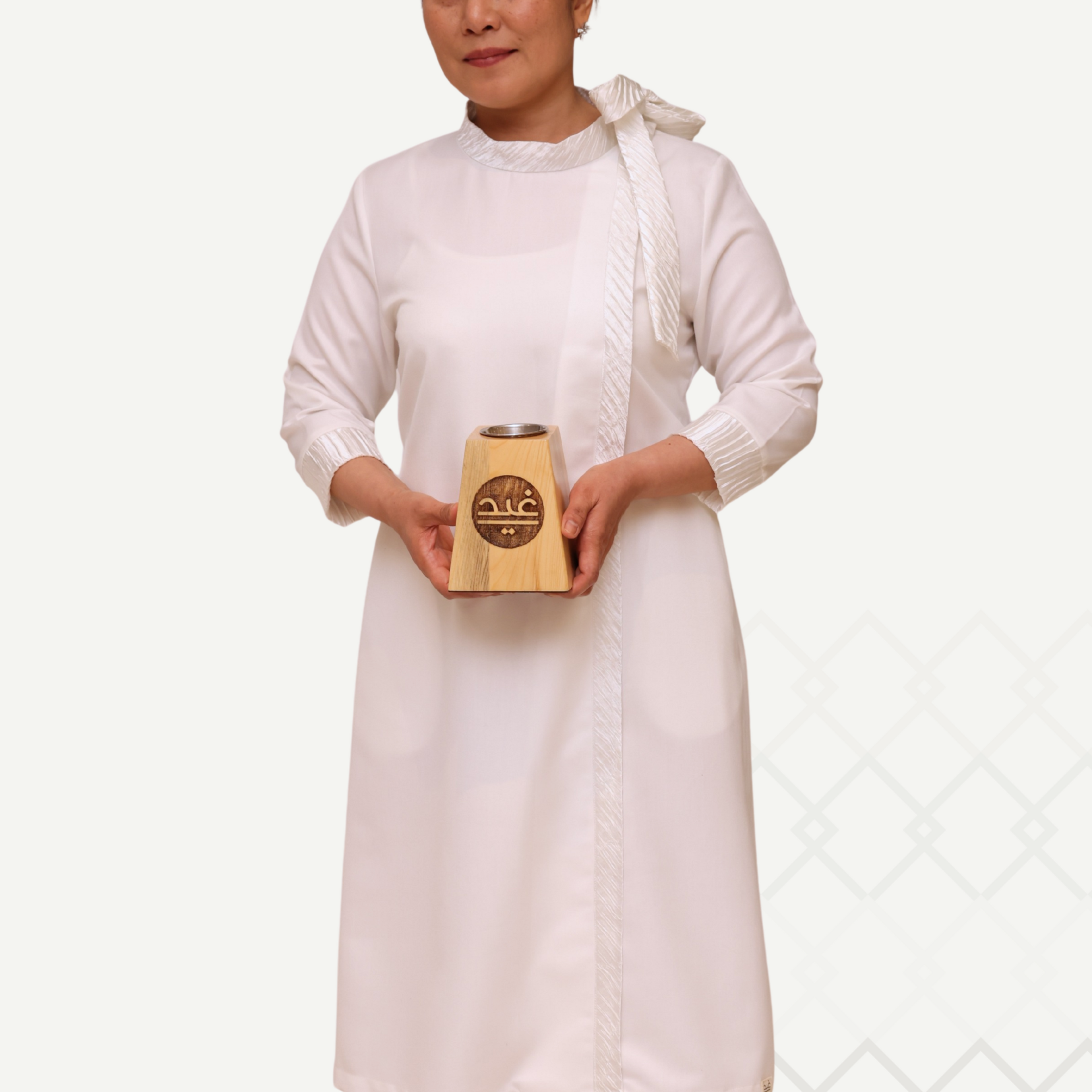 Badra Off White Dress فستان بدرة