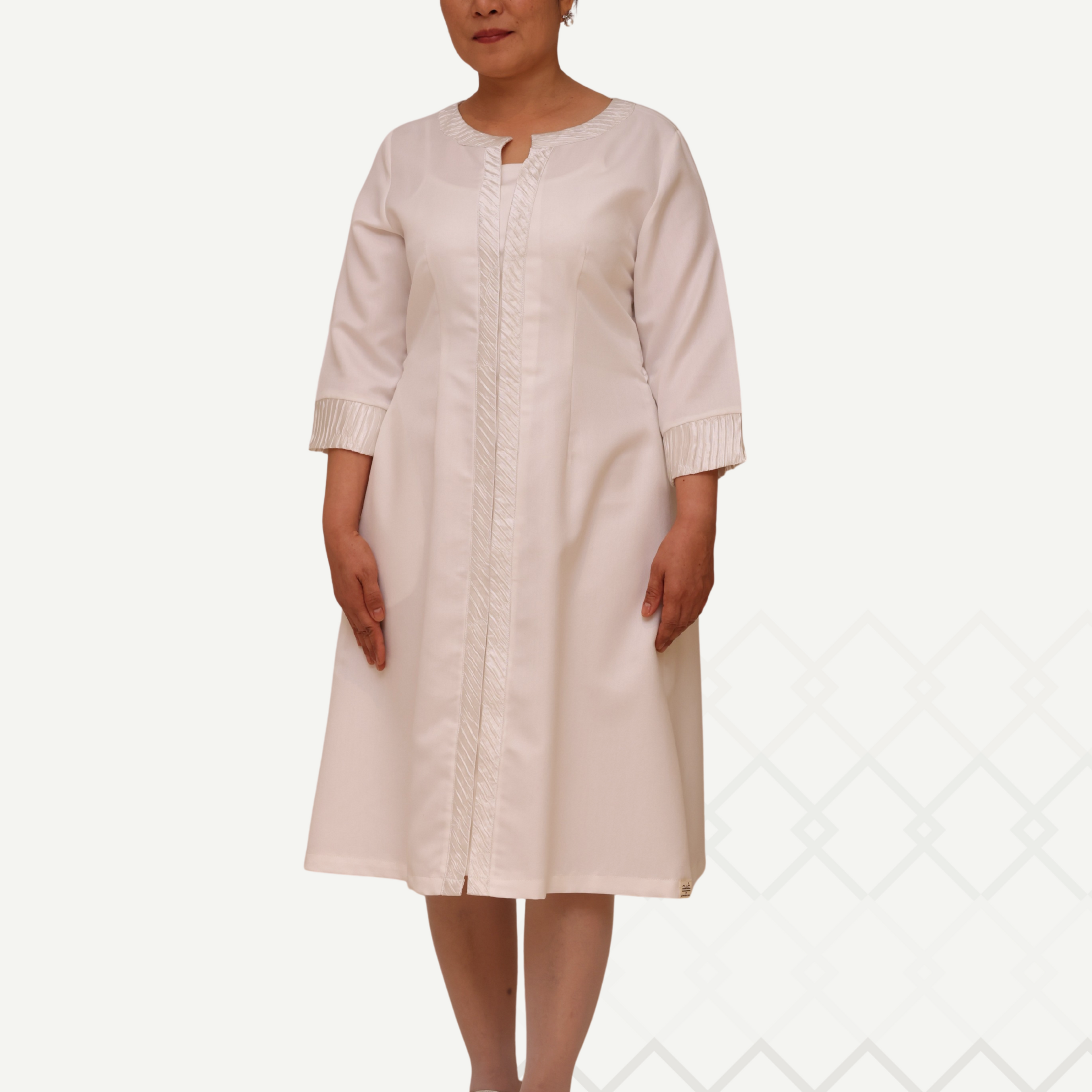 Qamra Off White Dress فستان قمرة