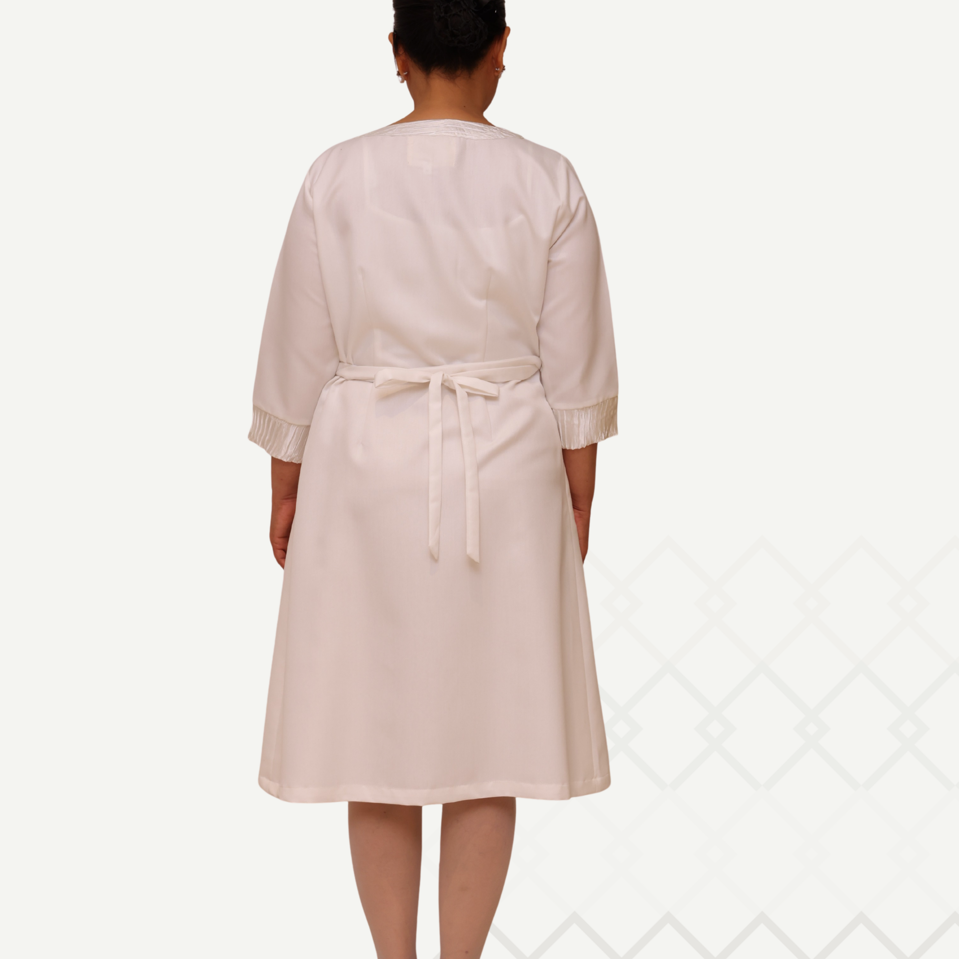 Qamra Off White Dress فستان قمرة