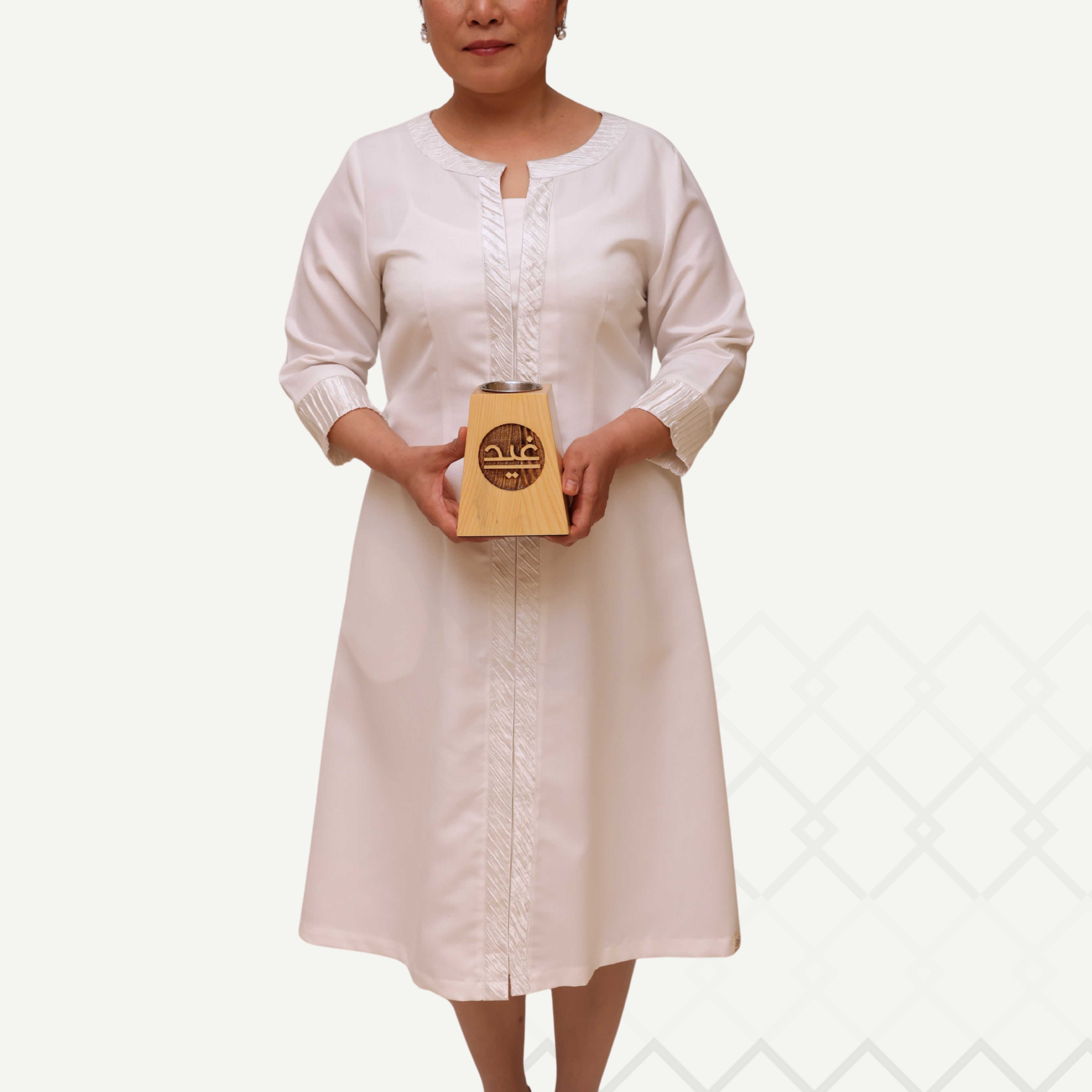 Qamra Off White Dress فستان قمرة