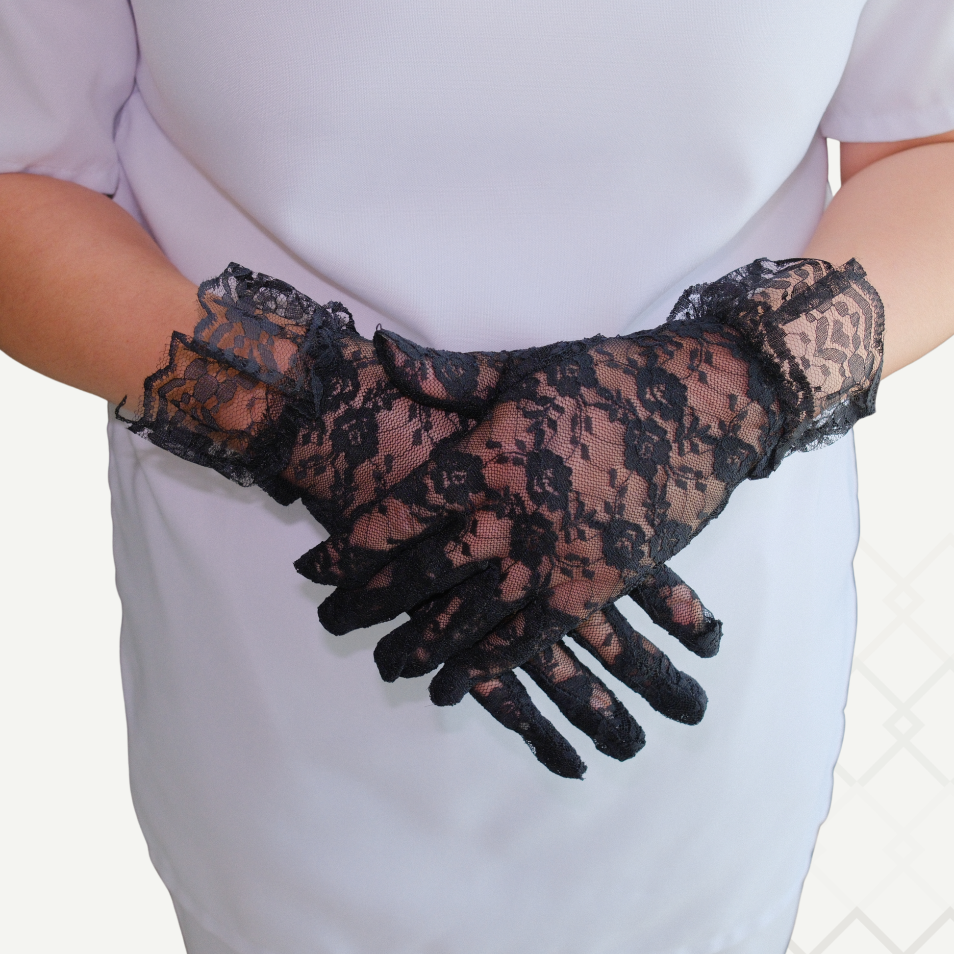 Black Lace Gloves قفاز دانتيل