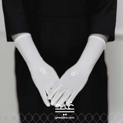 White Long Gloves قفاز طويل