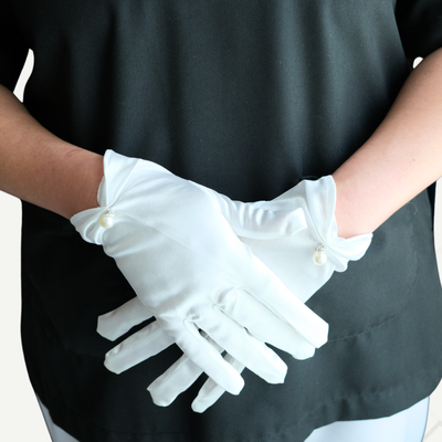 White Pearl Gloves قفاز لؤلؤ أبيض
